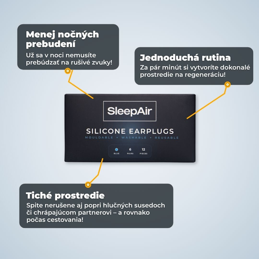SleepAir silicone earplugs product packaging