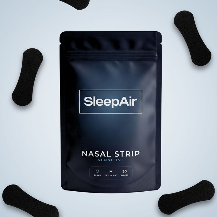SleepAir Pásky na nos — Sensitive / Čierna / M