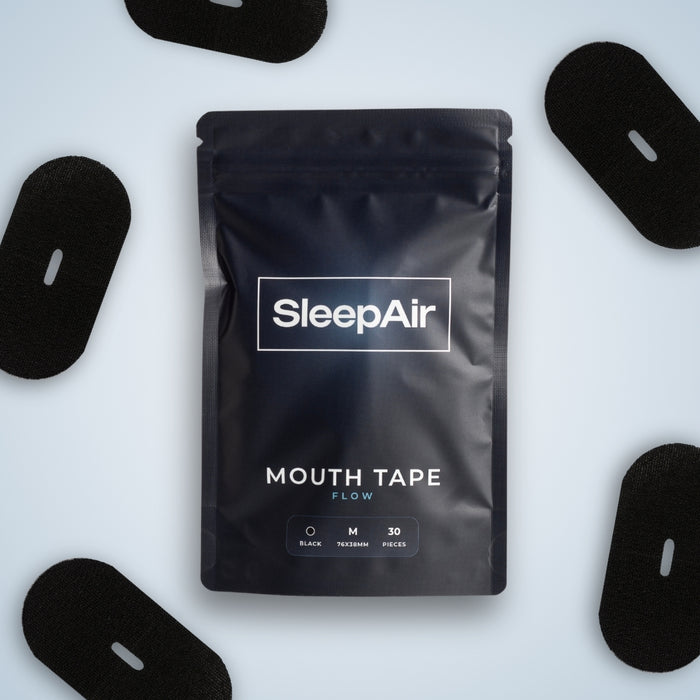 SleepAir Pásky na ústa — Flow / Čierna / M