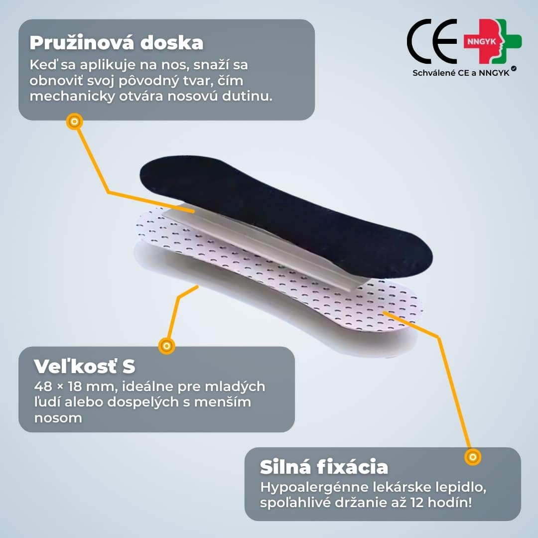 Pásky na nos čierna S