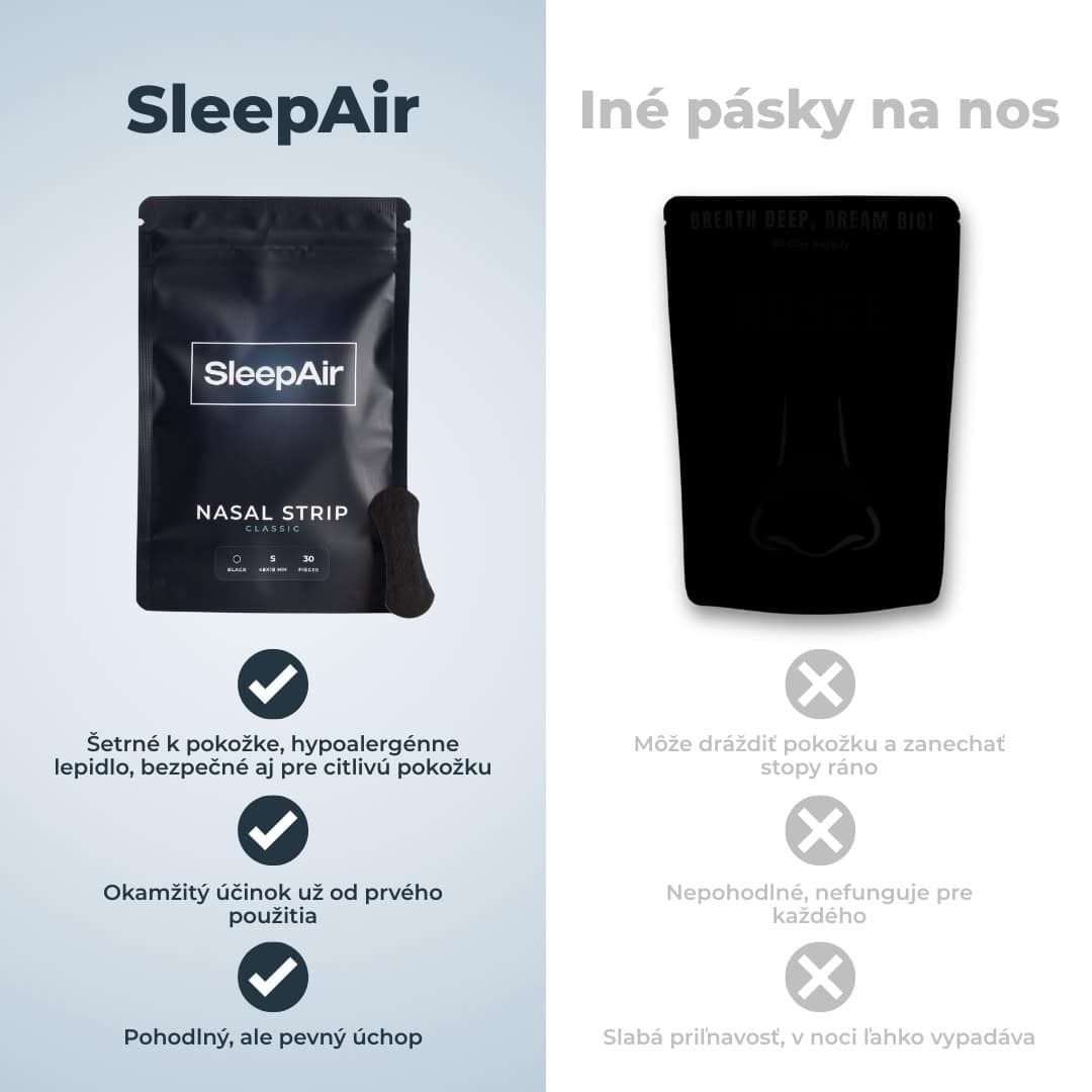Pásky na nos čierna S