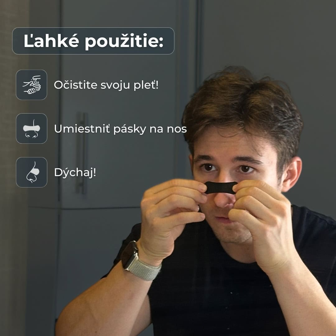 Pásky na nos čierna S