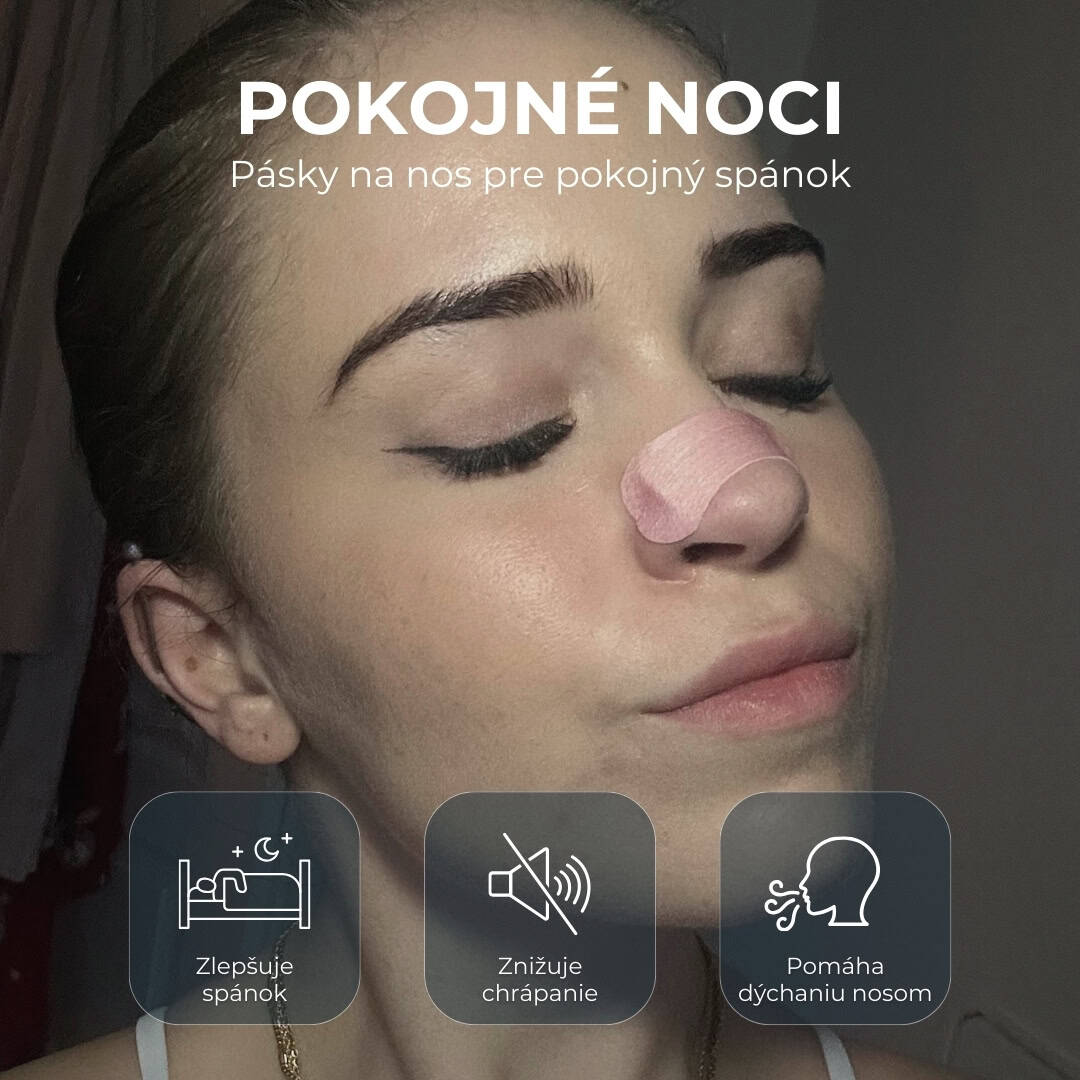 Pásky na nos SleepAir v ružovej farbe na pohodlný spánok.