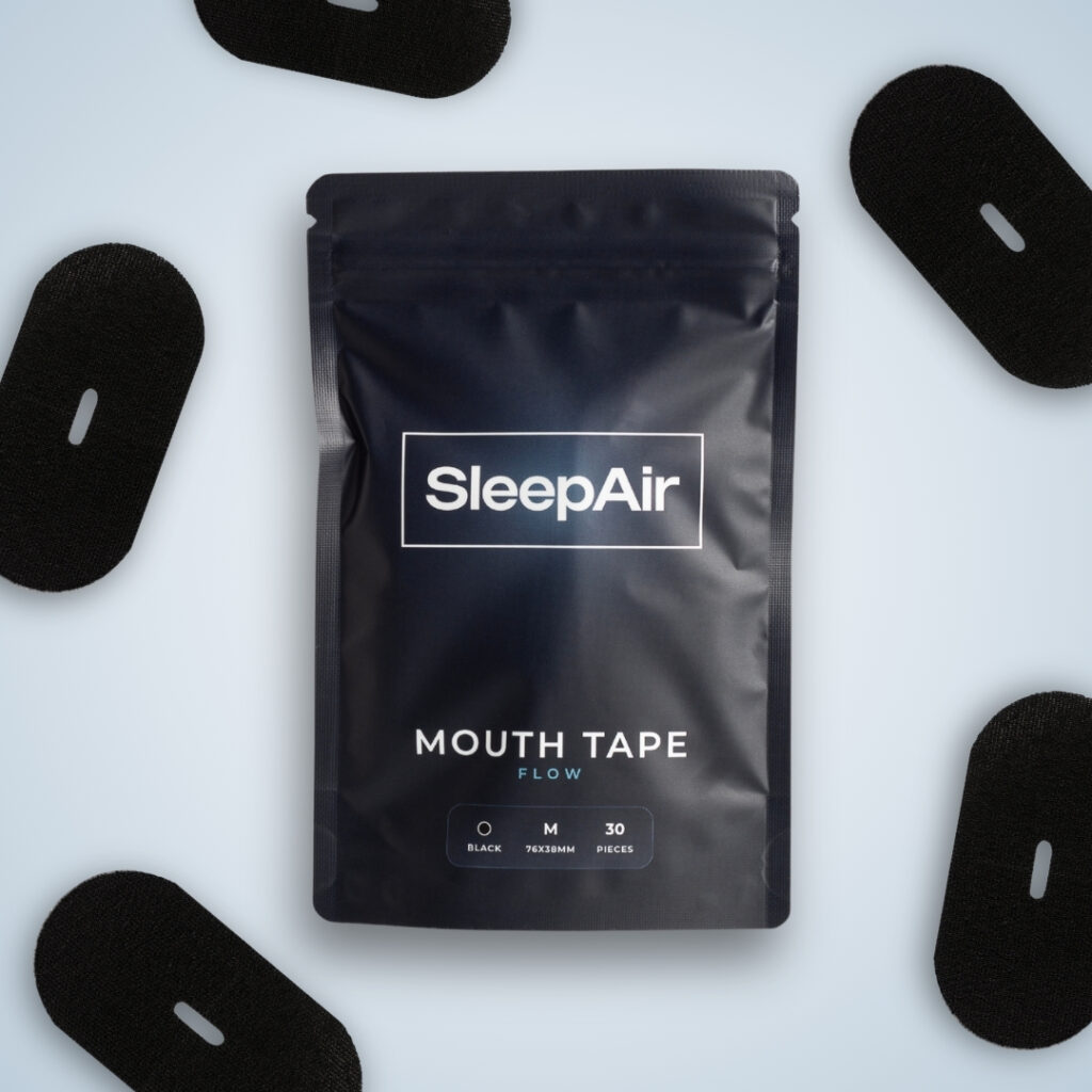Pásky na ústa čierna M flow